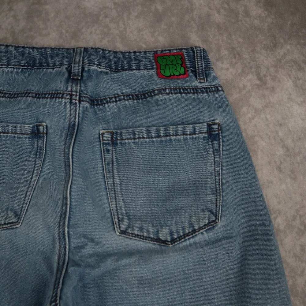 Empyre Tori Jeans Womens 0 Light Wash Baggy Skate Y2K Wide Leg Denim Grunge